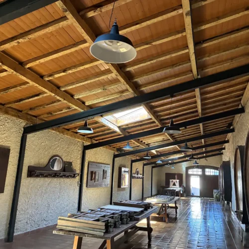 proteccion vigas vistas salon rustico