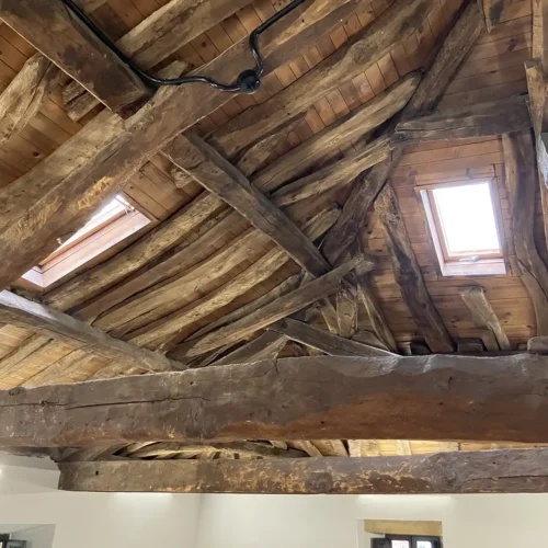 tratamiento vigas bajocubierta lucernario